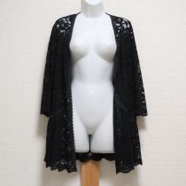 黒フラワーレースジャケット【3(9号)】