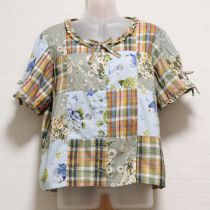 薄荷系白たんぽぽpt×ハイドランジアptブラウス