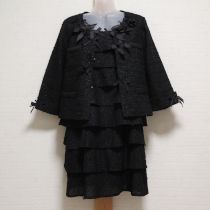 黒リボンモチーフジャケット&セットアップチュニック【11号】