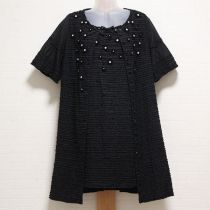 黒フリルローンチュニックブラウス&ワンピース【3(9号)】