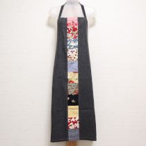 黒デニムパッチワークエプロン