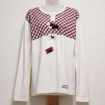 生成スコッチテリア刺繍入りチェック使いカットソー【3(M)】