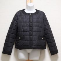 黒ノーカラー中綿ジャケット【4(11号)】