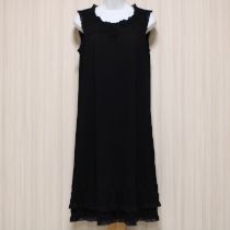 黒花モチーフカットソーワンピース【11号】