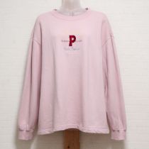 ピンクロゴ刺繍トレーナー