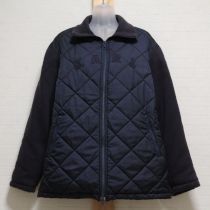 紺ロゴパッチキルティングジャケット【M】