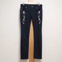 紺刺繍入りデニムパンツ【4(11号)】