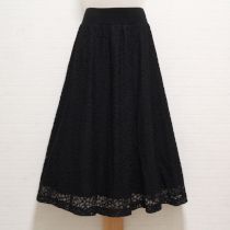黒カメリアモヘアレーススカート