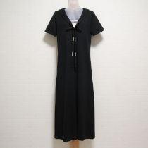 黒ロゴリボンセーラーカットソーワンピース