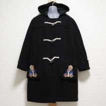 黒セーラーくま刺繍ダッフルコート