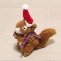 キャメルクリスマスりすぬいぐるみコサージュ