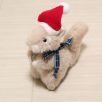 ミルクティクリスマスりすぬいぐるみコサージュ