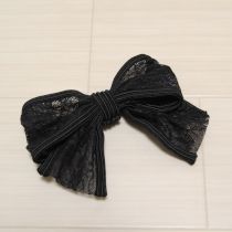 黒レースリボンコサージュ