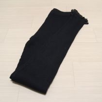 黒リブニットフリルレギンス