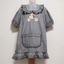 黒系サンタクロース刺繍チュニックブラウス