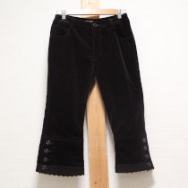 こげ茶レース使いベロアパンツ【L】