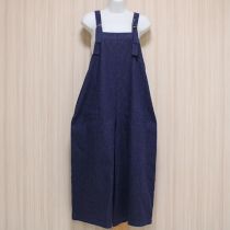 紺ソフトデニムサロペットパンツ