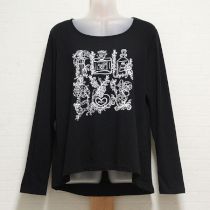 黒香水瓶プリント長Tシャツ【4(11号)】