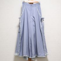 ブルーフリル使いツイルワイドパンツ