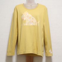 マスタードパッチワークテリアpt長Tシャツ【M】