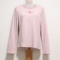 ピンクロゴクロスステッチ長Tシャツ【L】