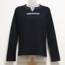 黒ロゴパッチ長Tシャツ【M】