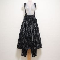 黒小花エプロンスカート&ドロワーズ巾着付き