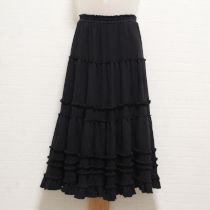 黒フリル使いカットソースカート