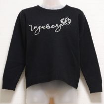 黒ロゴ&カメリア刺繍セーター【3(9号)】