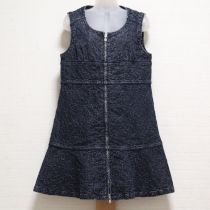 ブルーフラワー刺繍デニムチュニック【3(9号)】