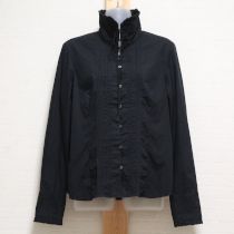 黒レースアップシャツ【L】