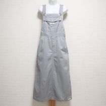 ブルーグレーロゴ入りサロペットスカート【L】