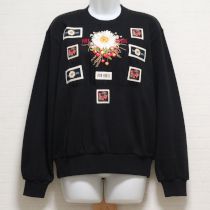 黒雛菊とさくらんぼゼッケントレーナー