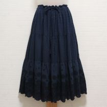 紺フラワーレーススカート