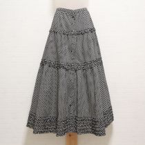 黒ドットピコフリルスカート
