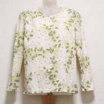 生成マーガレットプリント長Tシャツ