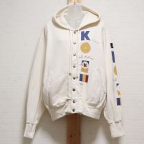 生成ロゴ入りフード付きカットソーカーディガン