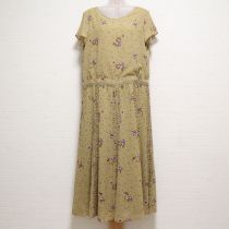 薄荷系花ptピコフリルジョーゼットワンピース