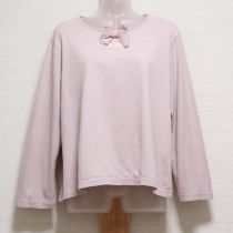 ピンクリボン付きロゴカットソー