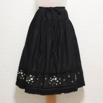 黒ロンドローズ刺繍ローンスカート