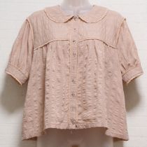 ストリートオルガン◇ピンクレース使い花刺繍ブラウス【M】