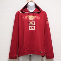 赤顔くまフード付き長Tシャツ