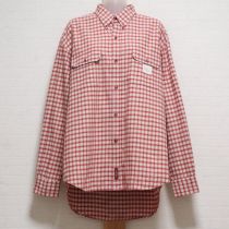 赤系チェックボタンダウンシャツ【M】