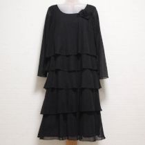 黒モチーフ付き段々ワンピース【11号】