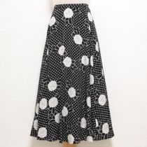 黒ドットリボンカメリアポリスカート