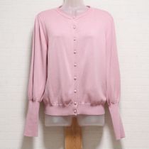 ピンクくるみボタンニットカーディガン【4(11号)】