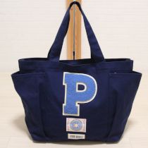 ブルー【P】サガラワッペンバッグ