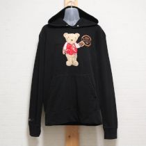 黒スカジャンカールくん刺繍スウェットパーカー【L】