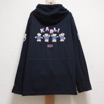 紺マリンカールくん刺繍コート【4(L)】