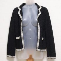 黒ブレード使いニットジャケット【9号】